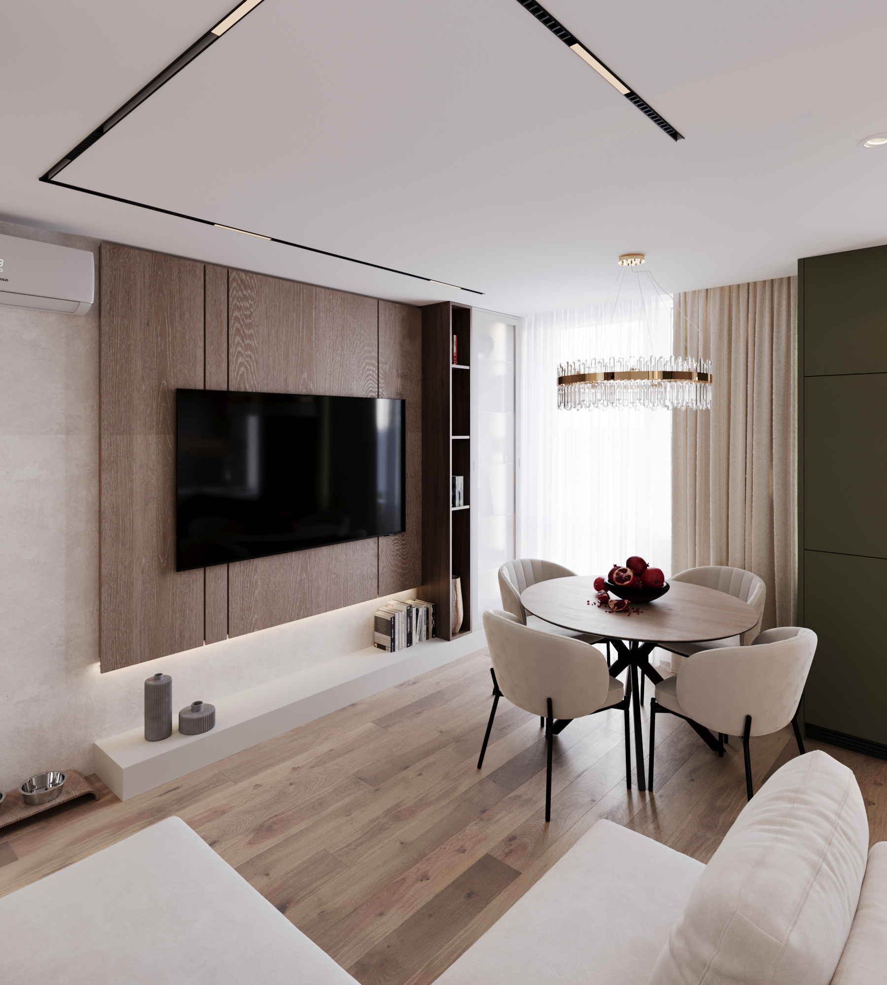 Дизайн інтер’єру квартири 54 м² для великої сімʼї - HALFEE